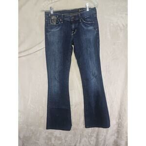 Low Waist Flair Leg Stretch Jeans Sz 28 Women's Bloomingdale Paloma 88